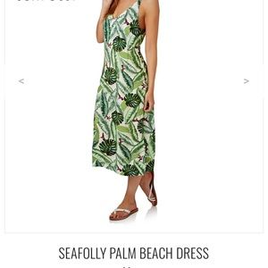 Seafolly palm beach dress maxi/ wrinkled